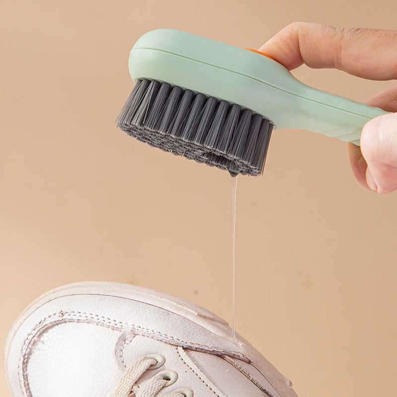 Pack of 2 Long Handled Soft Bristled Liquid Soap Shoe Cleaning Brush_6
