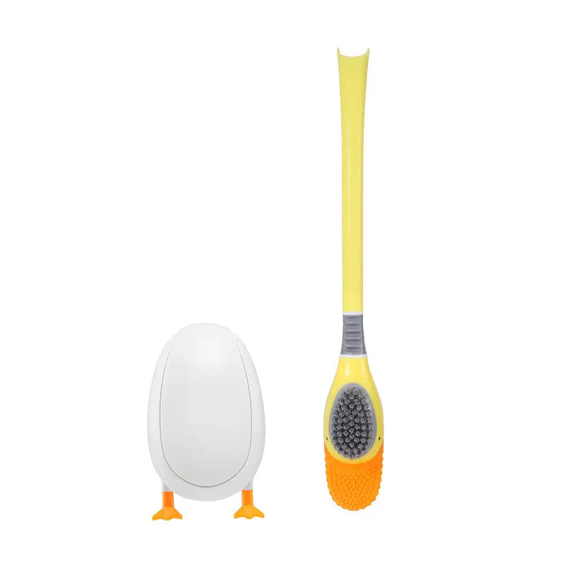 Wall Mounted Diving Duck Style Toilet Cleaning Brush with Base_14
